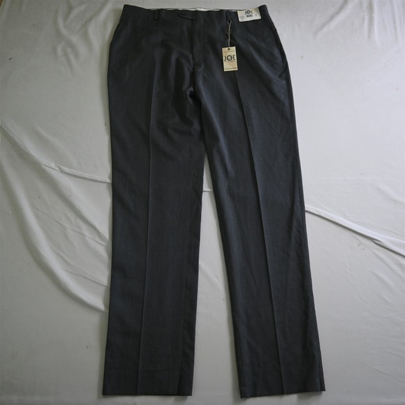 NEW Joseph Abboud 40 Gray Flat Front Washable 100% Wool Mens‎ Dress Pants